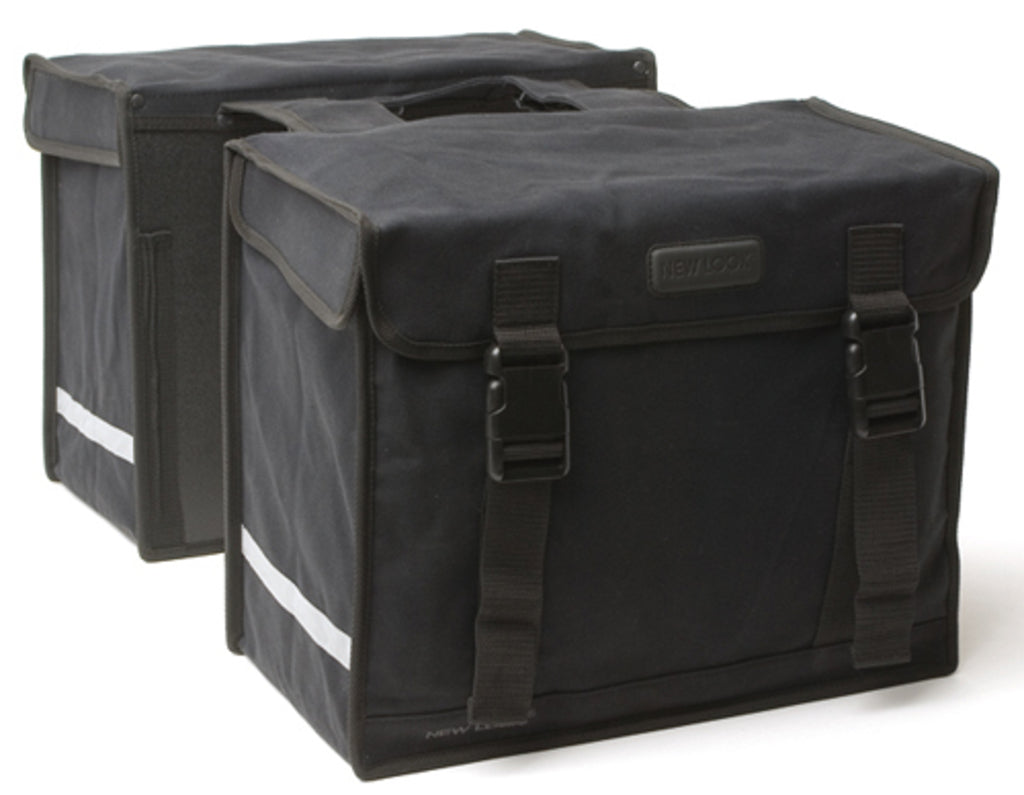 Dubbele Fietstas - New Looxs Canvas - Camping - Zwart - 66 Liter Dubbele Fietstas - New Looxs Canvas - Camping - Zwart - 66 Liter